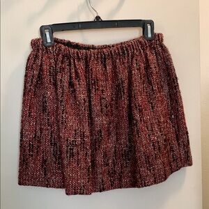 Maje red tweed mini skirt